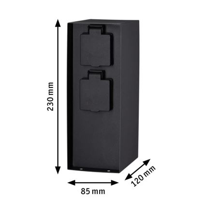 Paulmann 94313 - Kolumn med eluttag för utomhusbruk RIO 4Z SCHUKO 230V IP44