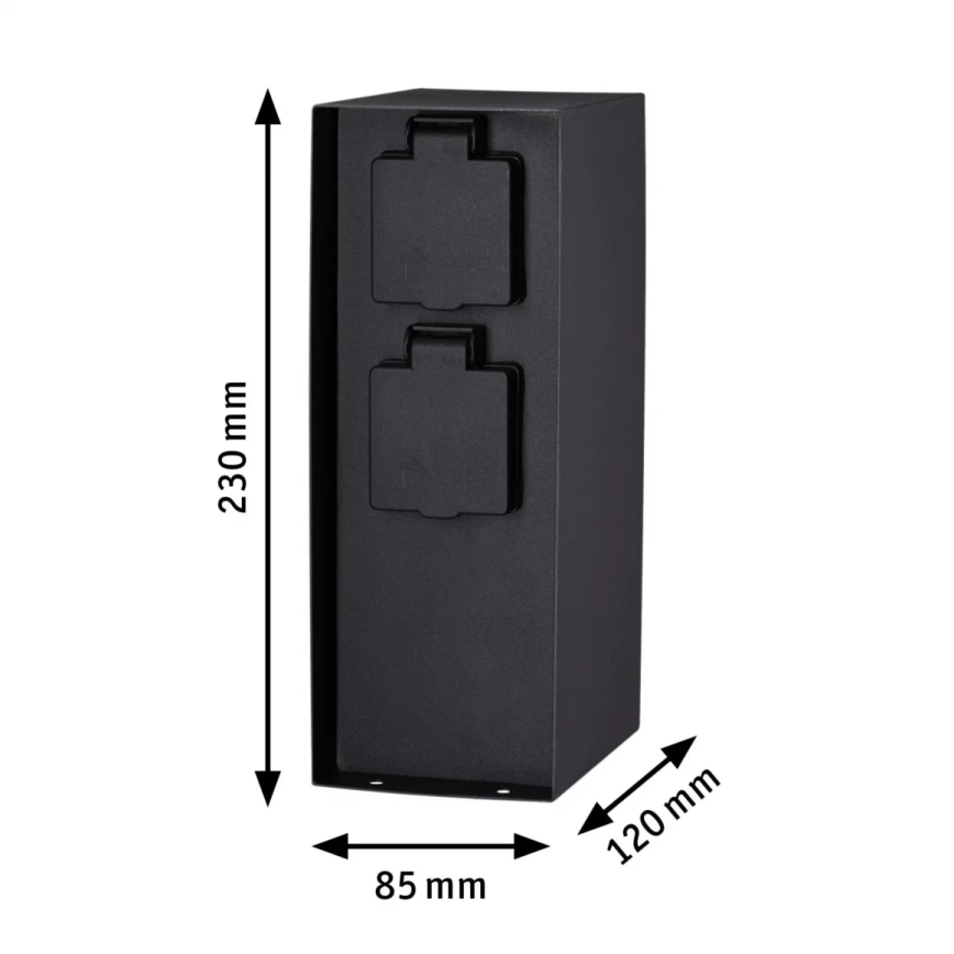 Paulmann 94313 - Kolumn med eluttag för utomhusbruk RIO 4Z SCHUKO 230V IP44