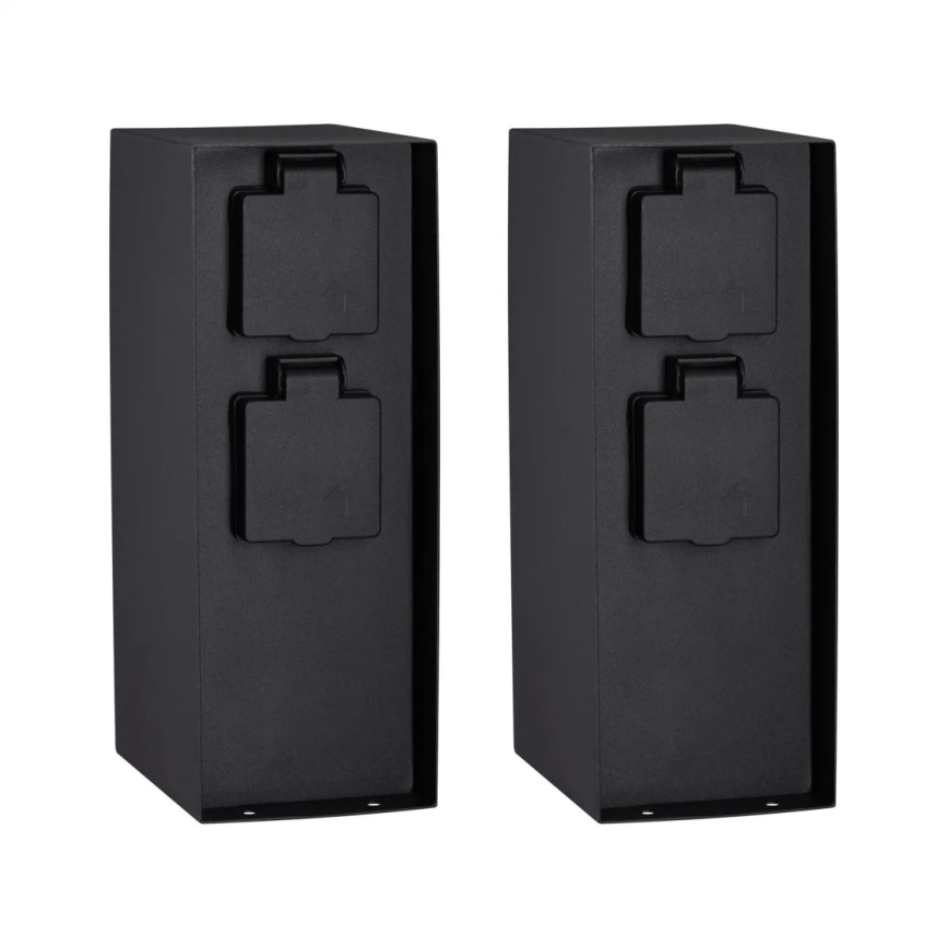 Paulmann 94313 - Utomhus eluttagstolpe RIO 4Z SCHUKO 230V IP44