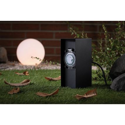 Paulmann 94314 - Utomhusuttagskolonn med timer 2Z SCHUKO