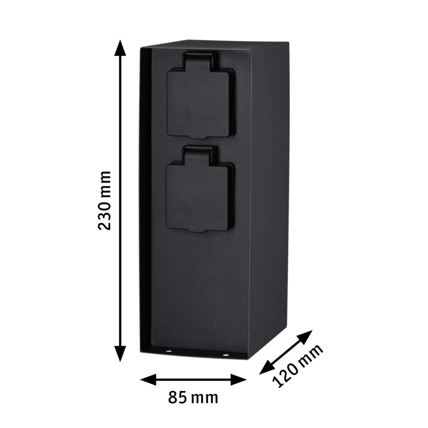 Paulmann 94314 - Utomhusuttagskolonn med timer 2Z SCHUKO