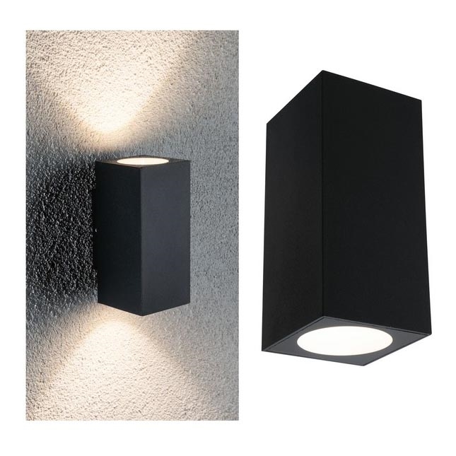 Paulmann 94328 - 2xLED/2,8W IP44 Utomhus Väggbelysning FLAME 230V antracit