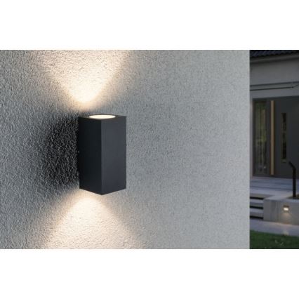 Paulmann 94328 - 2xLED/2,8W IP44 Utomhus Väggbelysning FLAME 230V antracit