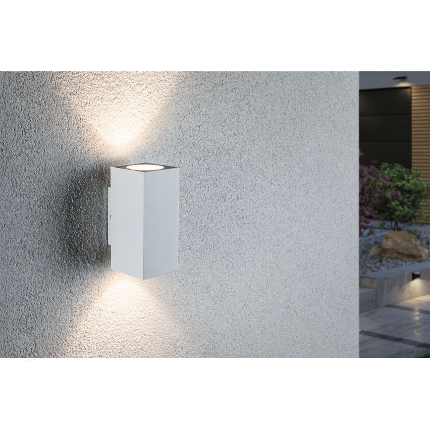 Paulmann 94330 - 2xLED/2,8W IP44 Utomhus Väggbelysning  FLAME 230V vit