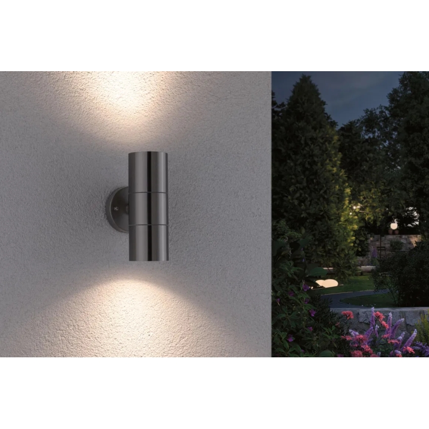 Paulmann 94331 - 2xGU10/10W IP44 Vägglampa för utomhusbruk FLAME 230V