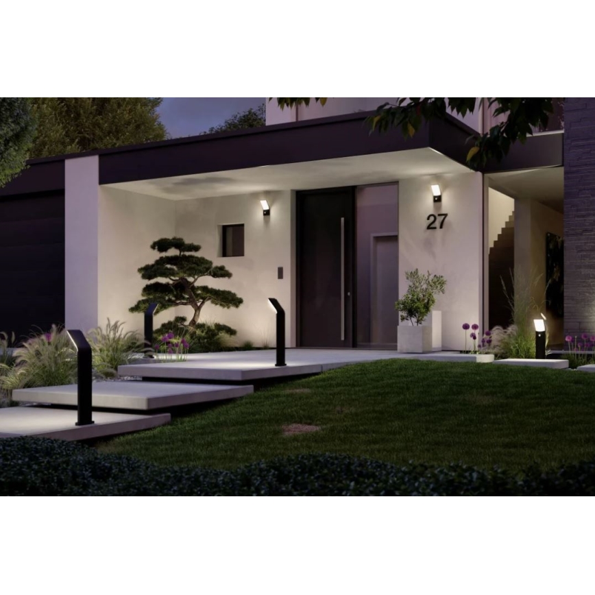 Paulmann 94402 - LED/10W IP44 Utomhus vägglampa med sensor ADYA 230V