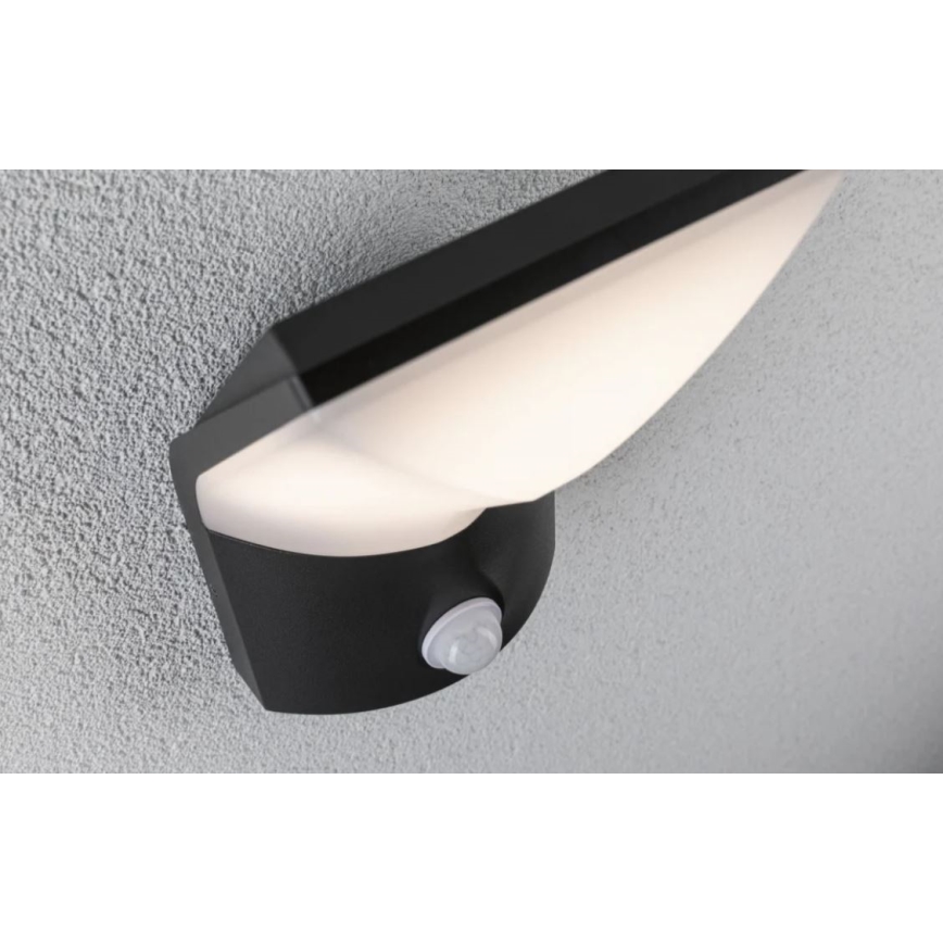 Paulmann 94402 - LED/10W IP44 Utomhus vägglampa med sensor ADYA 230V