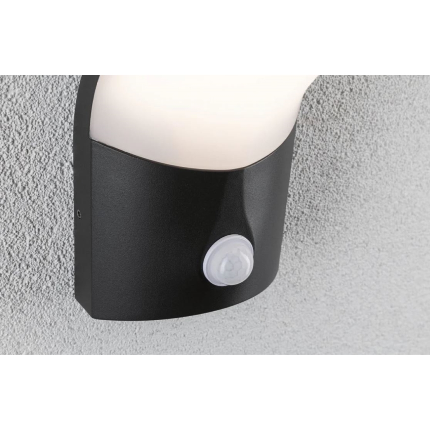Paulmann 94402 - LED/10W IP44 Utomhus vägglampa med sensor ADYA 230V