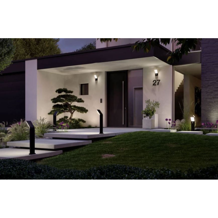 Paulmann 94403 - LED/10W IP44 Lampa med sensor för utomhusbruk ADYA 230V