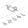 Paulmann 94414 - KIT 5xLED/4,5W Spotlight för system med snöre ROUNDMAC 230V skinande krom