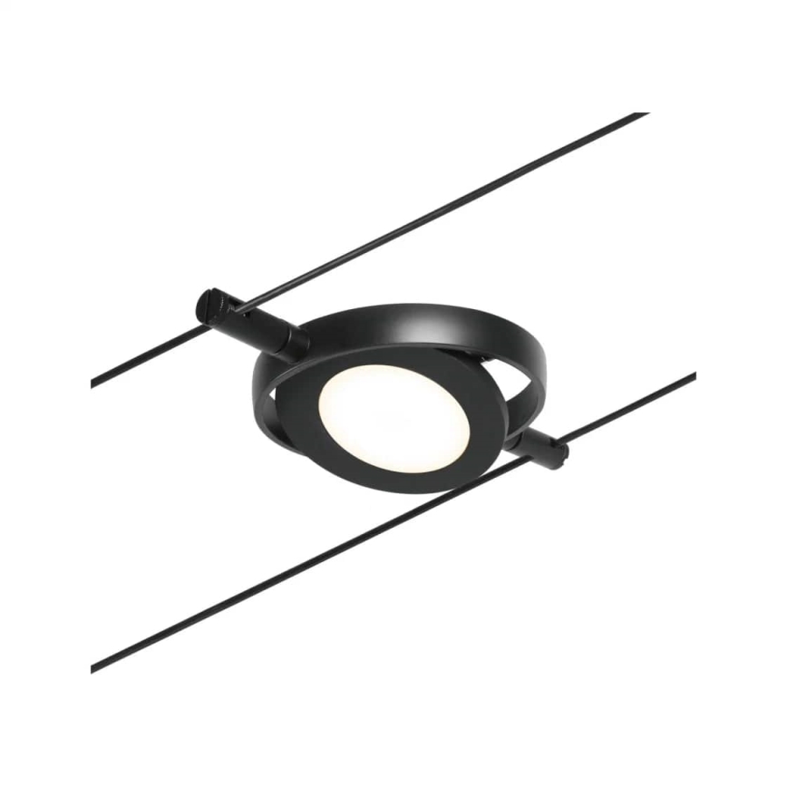 Paulmann 94418 - KIT 5xLED/4,5W Spotlight för system med snöre ROUNDMAC 230V svart