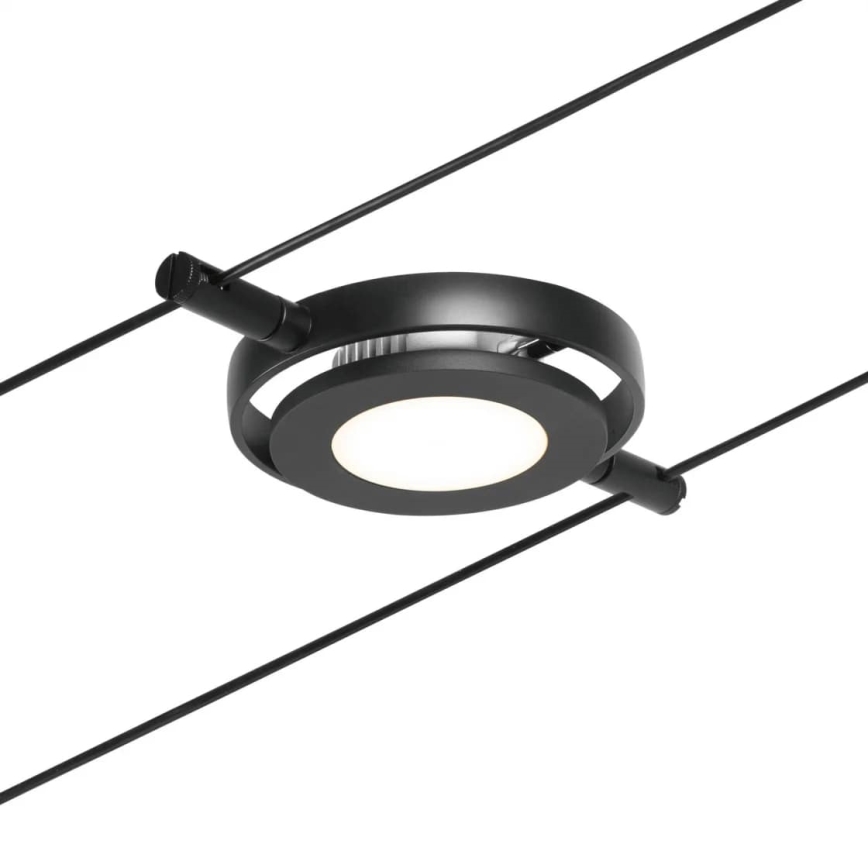 Paulmann 94418 - KIT 5xLED/4,5W Spotlight för system med snöre ROUNDMAC 230V svart
