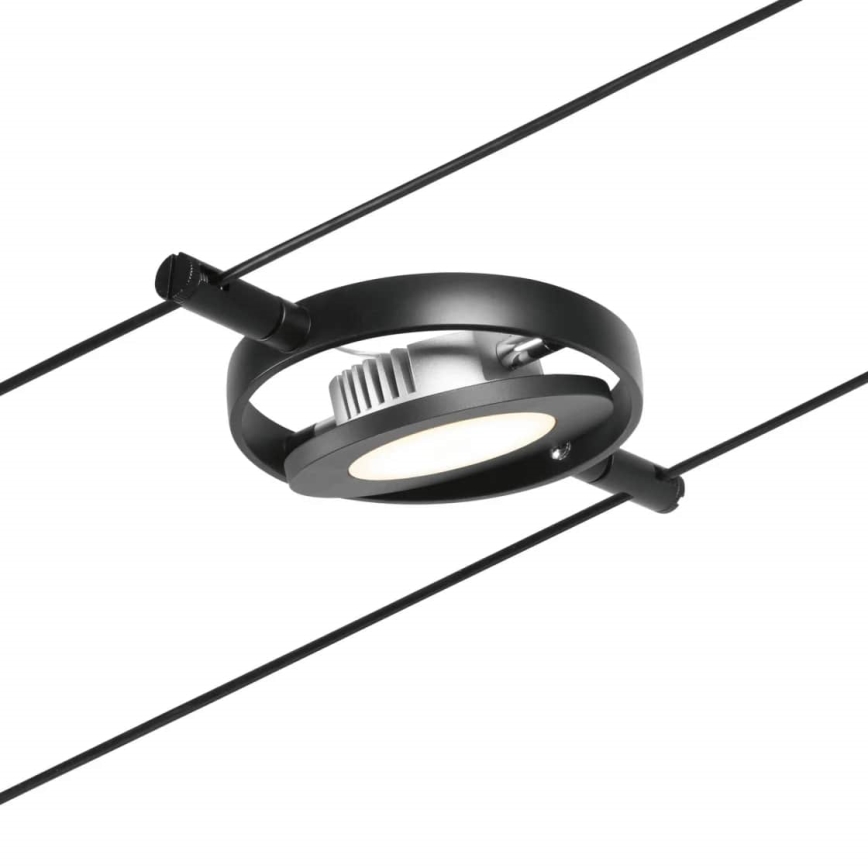 Paulmann 94418 - KIT 5xLED/4,5W Spotlight för system med snöre ROUNDMAC 230V svart