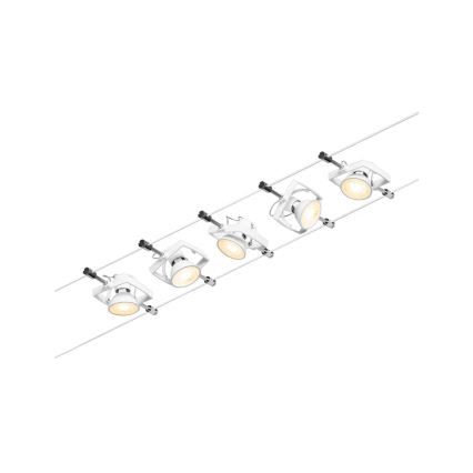 Paulmann 94432 - KIT 5xGU5,3/10W Spotlight för skensystem MAC 230V vit