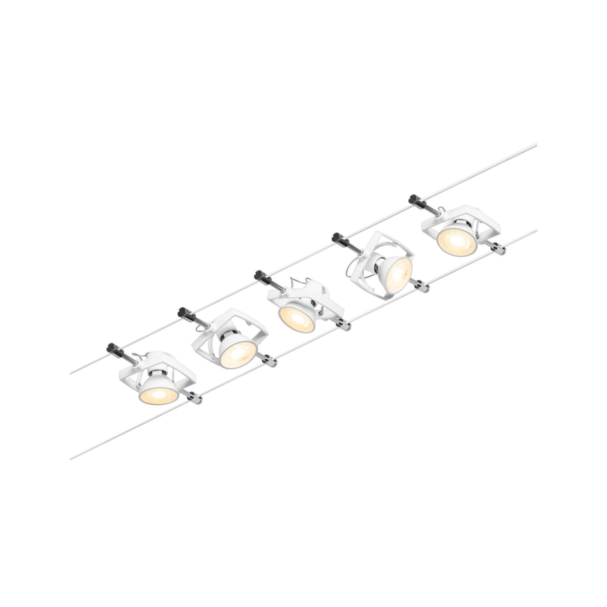 Paulmann 94432 - KIT 5xGU5,3/10W Spotlight för skensystem MAC 230V vit
