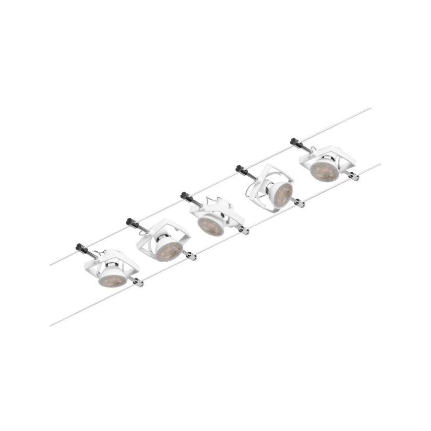 Paulmann 94432 - KIT 5xGU5,3/10W Spotlight för skensystem MAC 230V vit