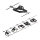 Paulmann 94434 - KIT 5xGU5,3/10W Spotlight för system med snöre MAC 230V svart