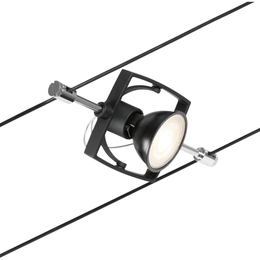 Paulmann 94434 - KIT 5xGU5,3/10W Spotlight för system med snöre MAC 230V svart