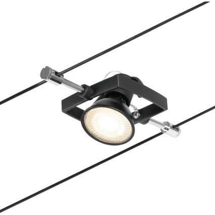 Paulmann 94434 - KIT 5xGU5,3/10W Spotlight för system med snöre MAC 230V svart