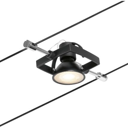 Paulmann 94434 - KIT 5xGU5,3/10W Spotlight för system med snöre MAC 230V svart