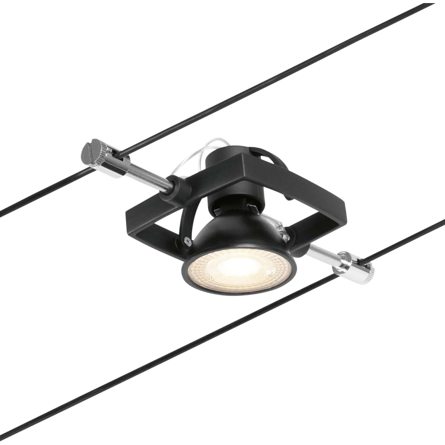 Paulmann 94434 - KIT 5xGU5,3/10W Spotlight för system med snöre MAC 230V svart