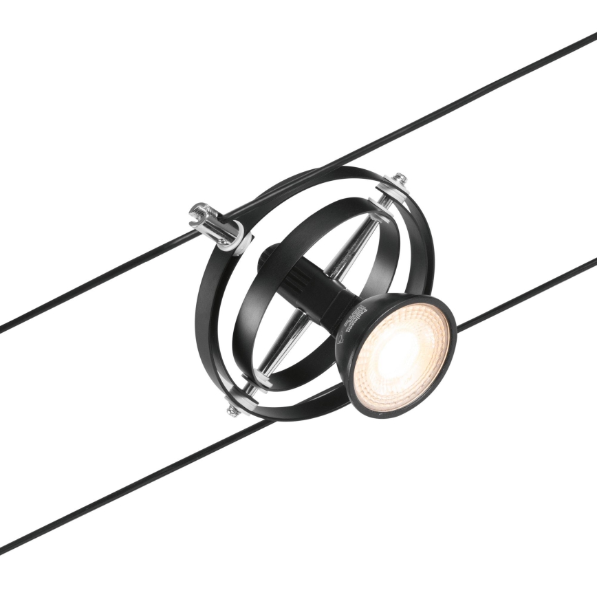 Paulmann 94440 - KIT 5xGU5,3/10W Spotlight för skensystem CARDAN 230V svart