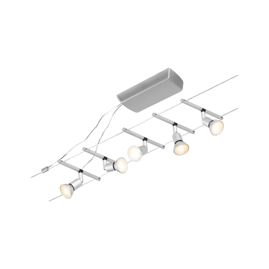 Paulmann 94442 - KIT 5xGU5,3/10W Spotlight för skensystem SALT 230V matt krom
