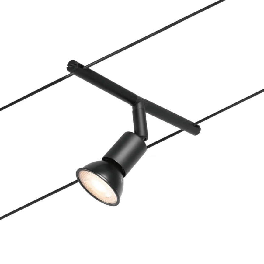 Paulmann 94446 - KIT 5xGU5,3/10W Spotlight för system med snöre SALT 230V svart