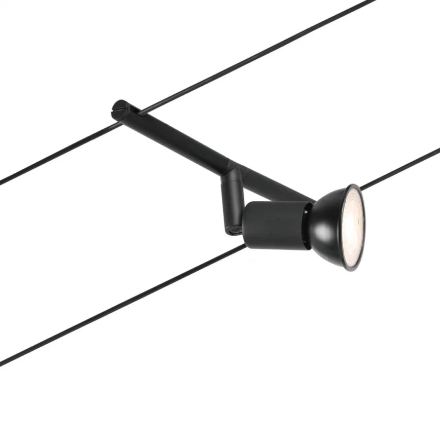 Paulmann 94446 - KIT 5xGU5,3/10W Spotlight för system med snöre SALT 230V svart