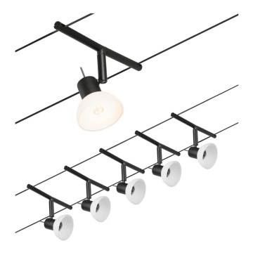 Paulmann 94450 - KIT 5xGU5,3/10W Spotlight för skensystem SHEELA 230V svart
