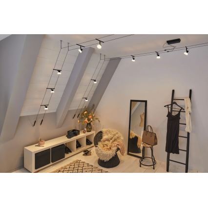 Paulmann 94450 - KIT 5xGU5,3/10W Spotlight för skensystem SHEELA 230V svart