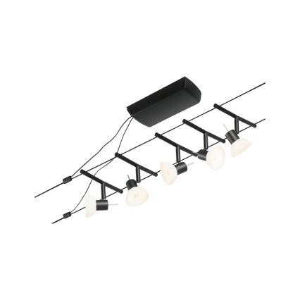 Paulmann 94450 - KIT 5xGU5,3/10W Spotlight för skensystem SHEELA 230V svart