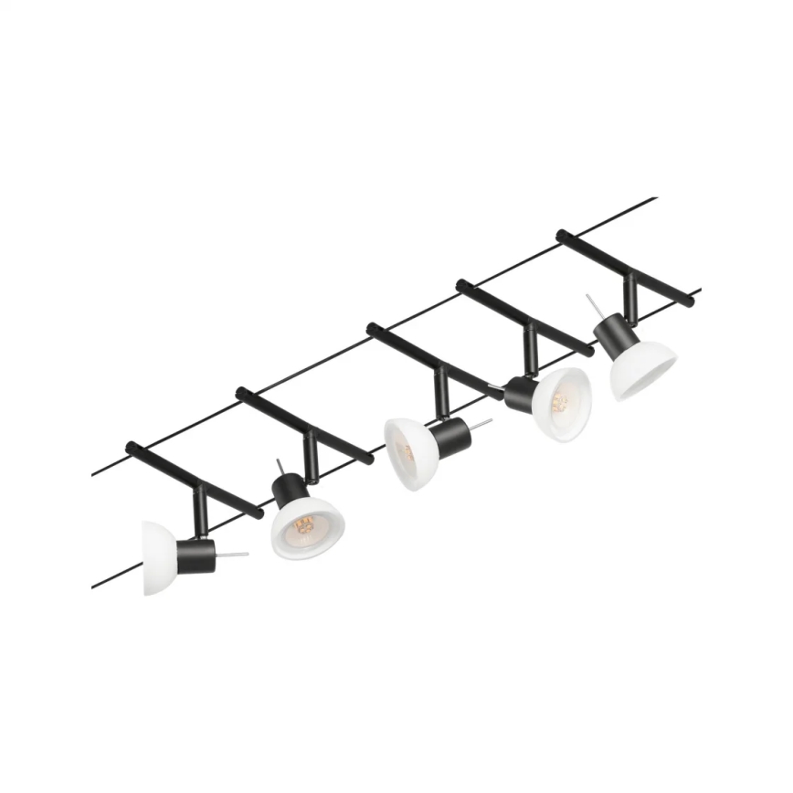 Paulmann 94450 - KIT 5xGU5,3/10W Spotlight för skensystem SHEELA 230V svart