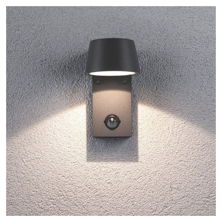 Paulmann 94453 - LED/6W IP44 Utomhus Väggbelysning med sensor CAPEA 230V