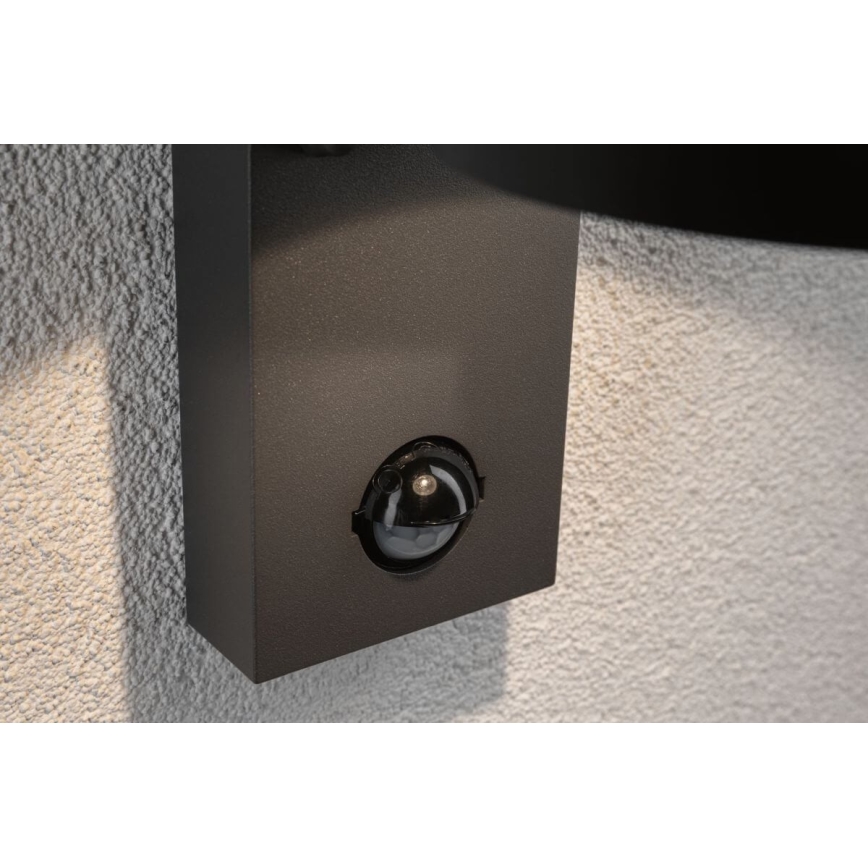 Paulmann 94453 - LED/6W IP44 Utomhus Väggbelysning med sensor CAPEA 230V