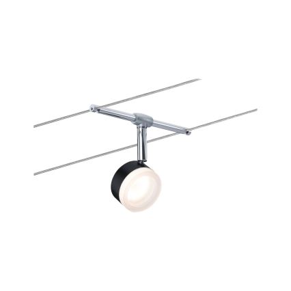 Paulmann 94457 - Set med 5xLED/4W spotlights för vajersystemet CLEAR 230V, svart/blank krom