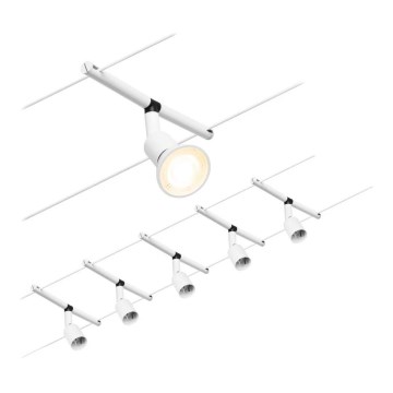 Paulmann 94458 - KIT 5xGU5,3/10W Spotlight för skensystem SALT 230V vit
