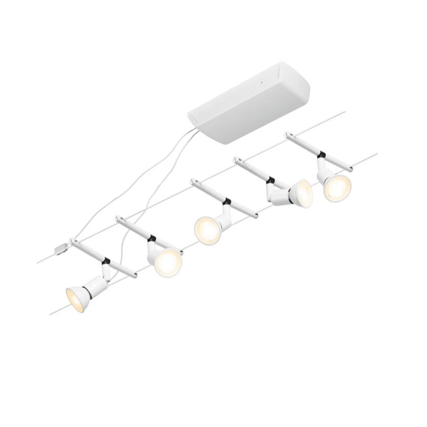 Paulmann 94458 - KIT 5xGU5,3/10W Spotlight för skensystem SALT 230V vit