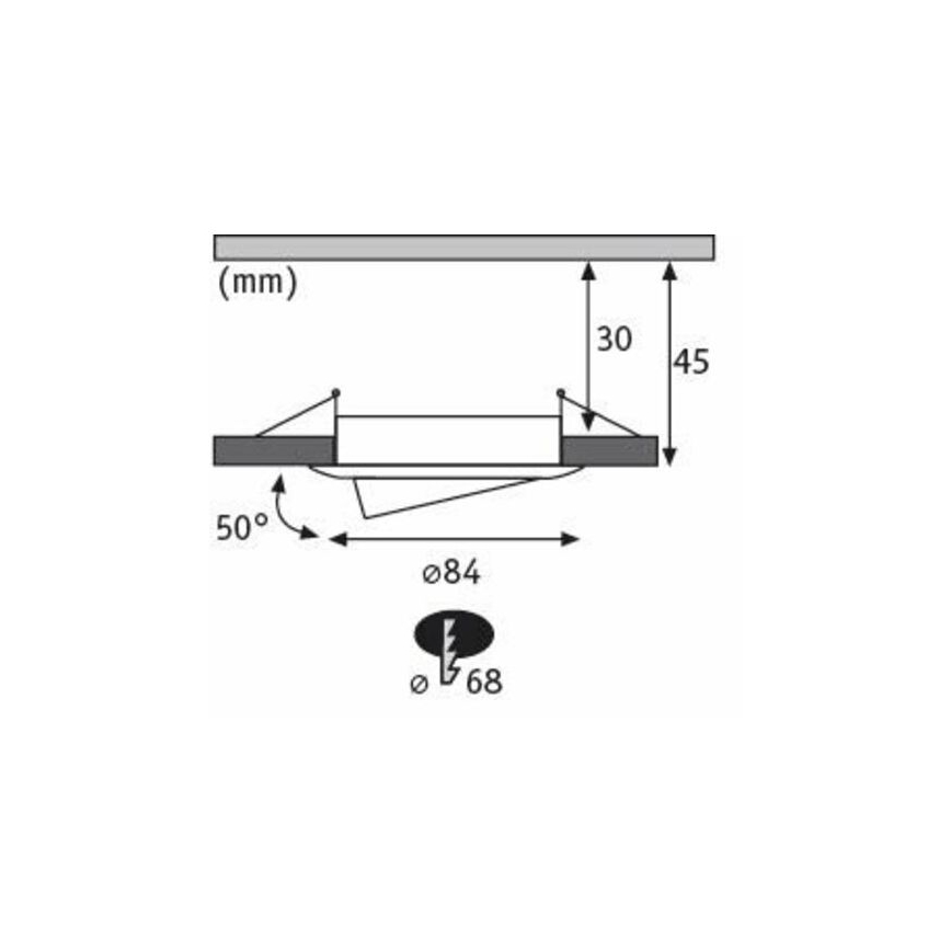 Paulmann 94472 - KIT 3xLED/6W IP23 Ljusreglerad bathroom upphängd taklampa NOVA 230V