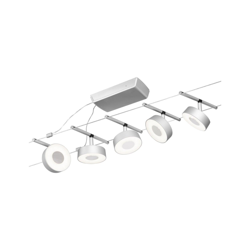 Paulmann 94475 - KIT 5xLED/5W Spotlight för skensystem CIRCLE 230V matt krom