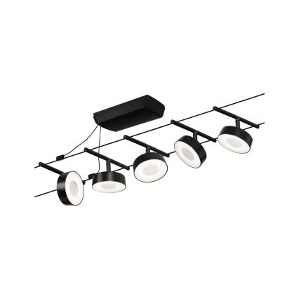 Paulmann 94479 - KIT 5xLED/5W Spotlight för skensystem CIRCLE 230V svart
