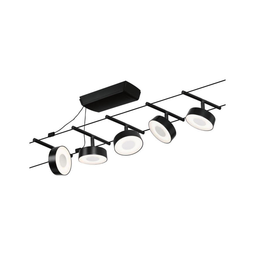 Paulmann 94479 - KIT 5xLED/5W Spotlight för skensystem CIRCLE 230V svart