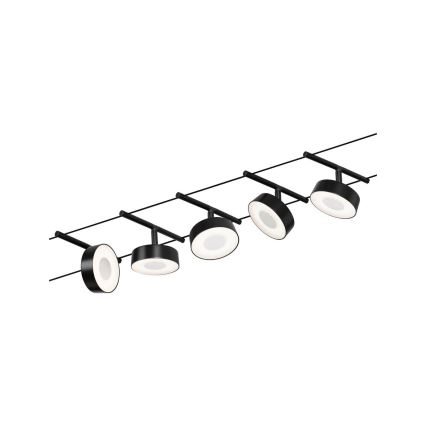 Paulmann 94479 - KIT 5xLED/5W Spotlight för skensystem CIRCLE 230V svart