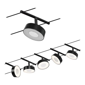 Paulmann 94479 - KIT 5xLED/5W Spotlight för skensystem CIRCLE 230V svart