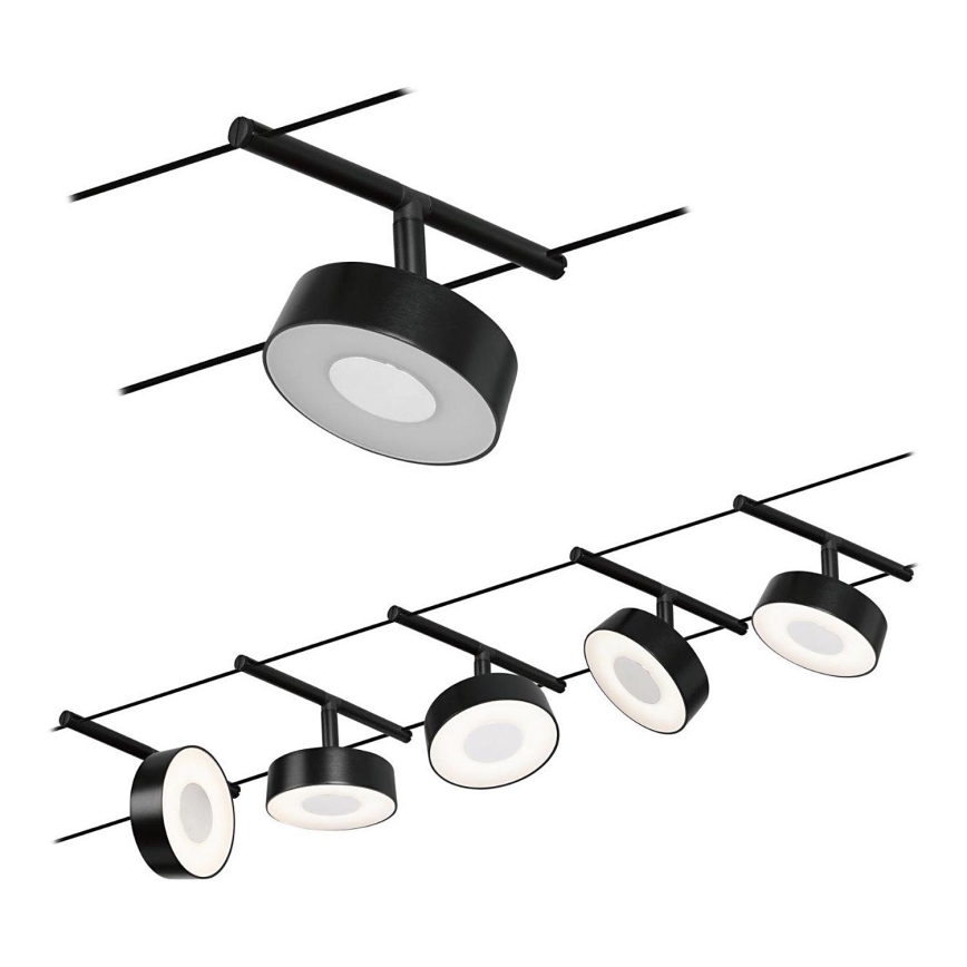 Paulmann 94479 - KIT 5xLED/5W Spotlight för skensystem CIRCLE 230V svart
