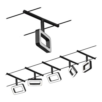 Paulmann 94485 - KIT 5xLED/4,8W Spotlight för skensystem FRAME 230V svart