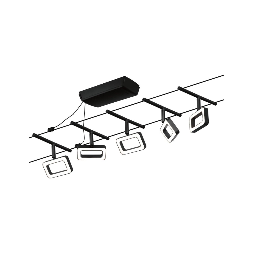 Paulmann 94485 - KIT 5xLED/4,8W Spotlight för skensystem FRAME 230V svart
