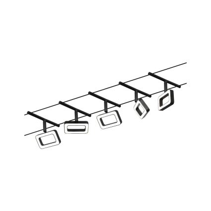 Paulmann 94485 - KIT 5xLED/4,8W Spotlight för skensystem FRAME 230V svart