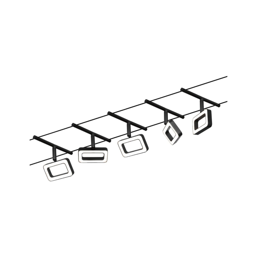Paulmann 94485 - KIT 5xLED/4,8W Spotlight för skensystem FRAME 230V svart