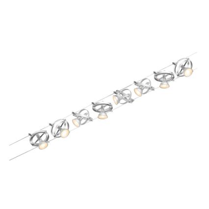 Paulmann 94490 - KIT 8xGU5,3/7,5W Spotlight för skensystem CARDAN 230V matt krom